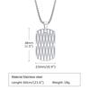 Mprainbow Mens Dog Tag Necklaces, Waterproof Stainless Steel Geometric Pendant Collar Birthday Gifts for Father Dad Husband Son