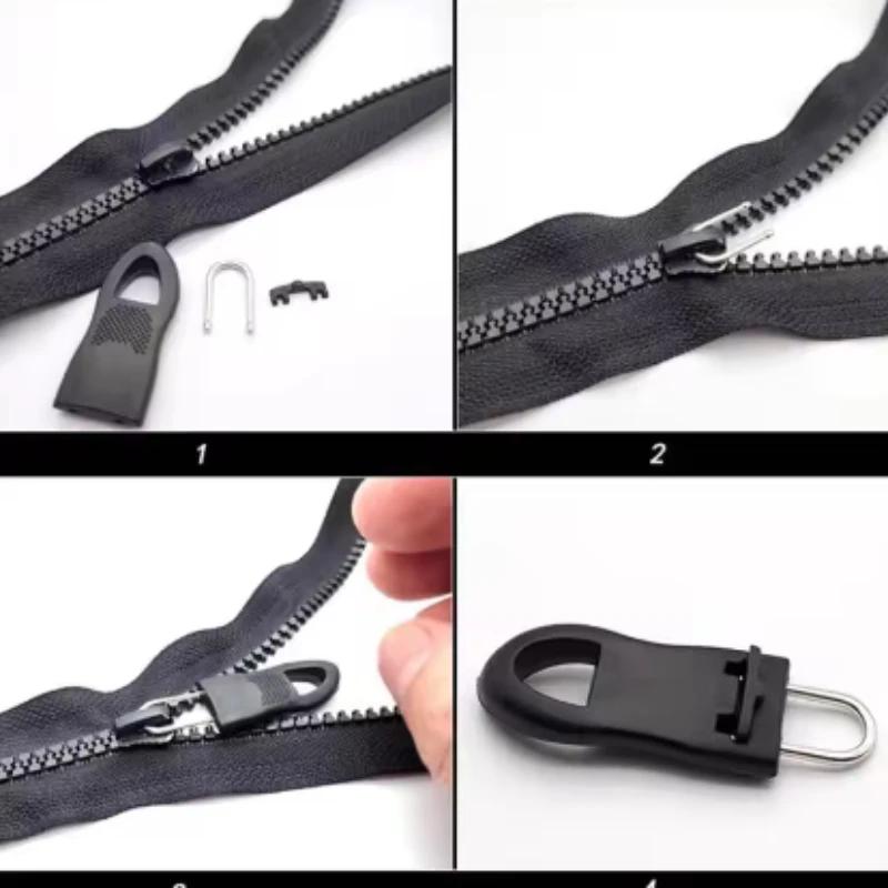 8/16PCS Detachable Puller Zippers Head Zip Fixing Device Broken Zipper Rope Used For Clothes Travel Bags Luggage Backpacks Tent