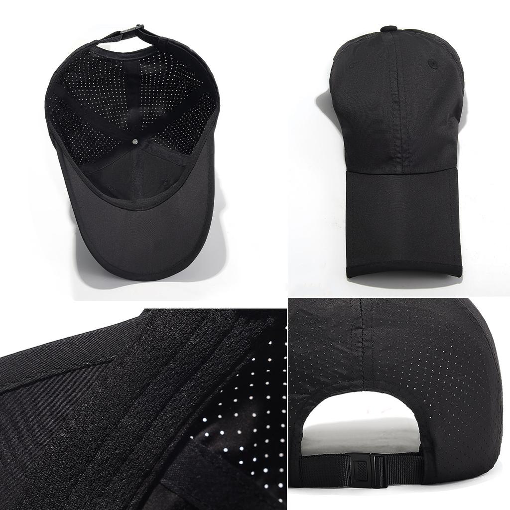 Summer New Quick-dry Three-fold Baseball Cap, Lightweight Perforated Plain Visor Cap, Stylish Sun Hat