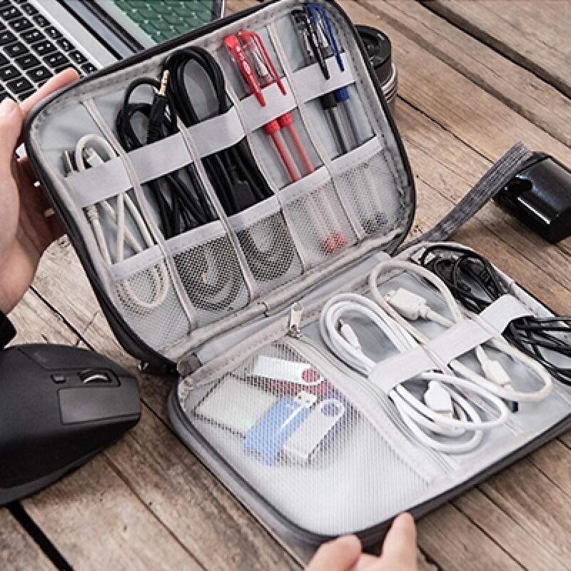 Soft Multipurpose Multi-Cable Pouch Small