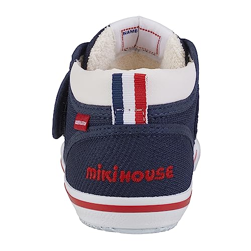 MIKI HOUSE Baby Shoes 10-9374-493, Made in Japan, Sizes 13.5, 14, 14.5, and 15 cm, Second Shoes for Boys and Girls, Red and Navy