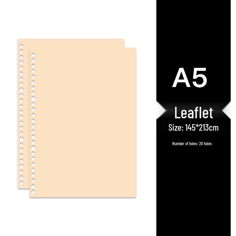 Colored Loose-Leaf Binding Sleeves - A4/B5/A5, 20/26/30 Holes, PP Material