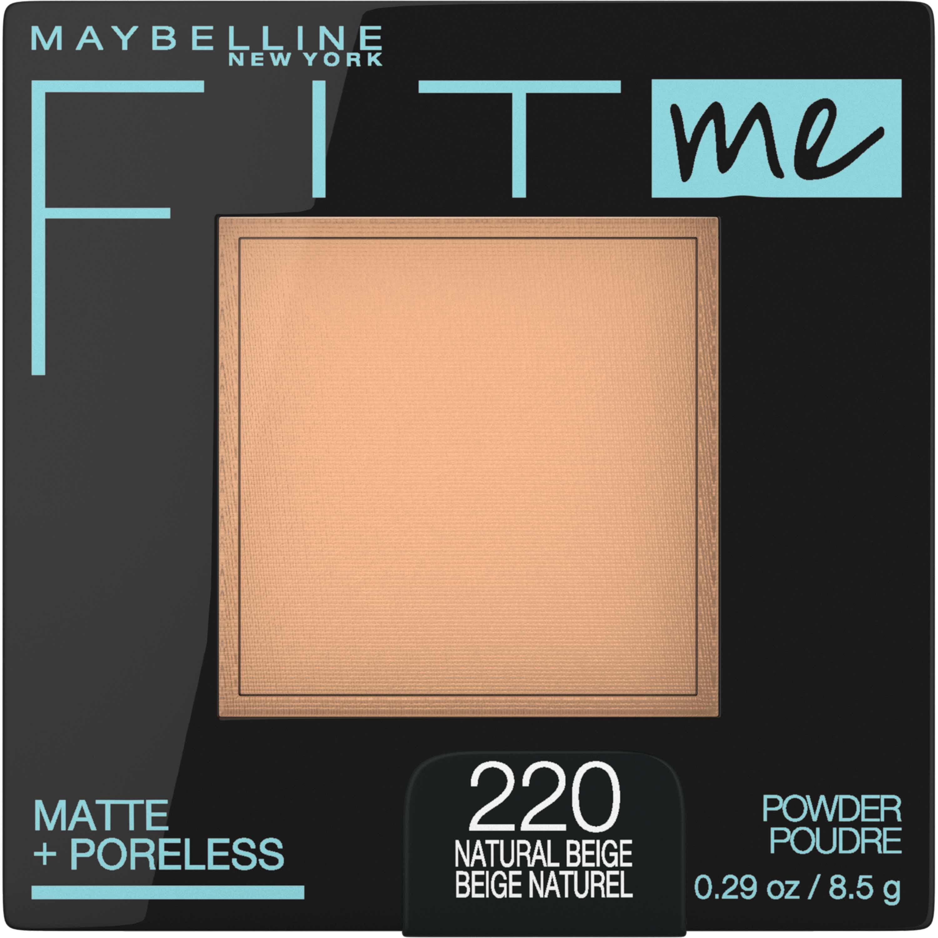 

Maybelline Fit Me Matte Poreless Pressed Face Powder Makeup, Natural Beige, 0.29 oz