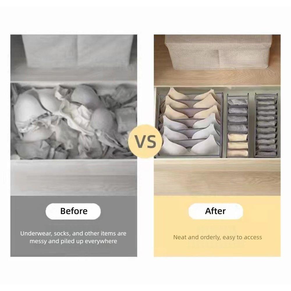 Large Capacity Underwear Storage Organizer Foldable Clothes Storage Case  Bedroom Storage