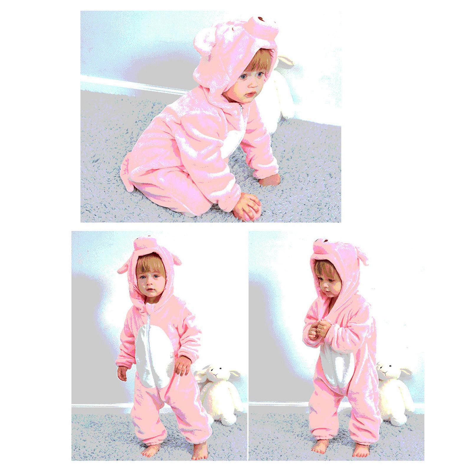 

Baby Toddler Animals Cosplay Cute Cartoon Pyjama Costume Romper Комбінезон 70 рожевий