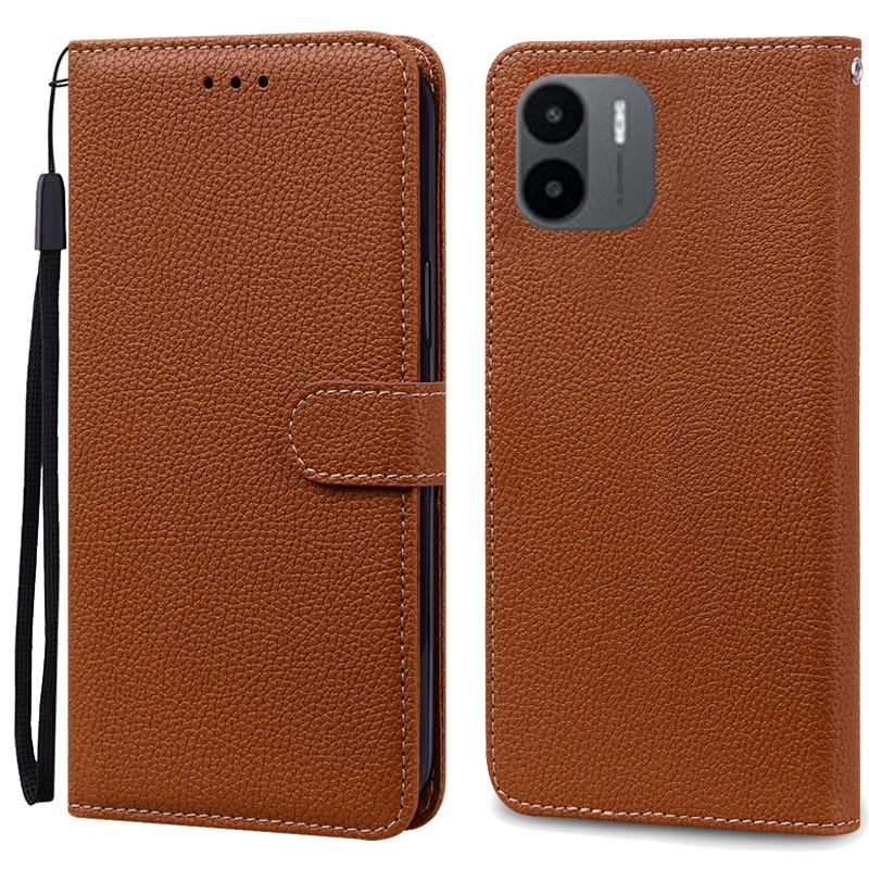 

Для Redmi A1 Чехол Xiaomi Redmi A1 Флип Кошелек Кожаный Чехол Для Xiaomi Redmi A1 RedmiA1 A 1 Book Phone Cover Fundas Shell Capa For Xiaomi Redmi A1 коричневый