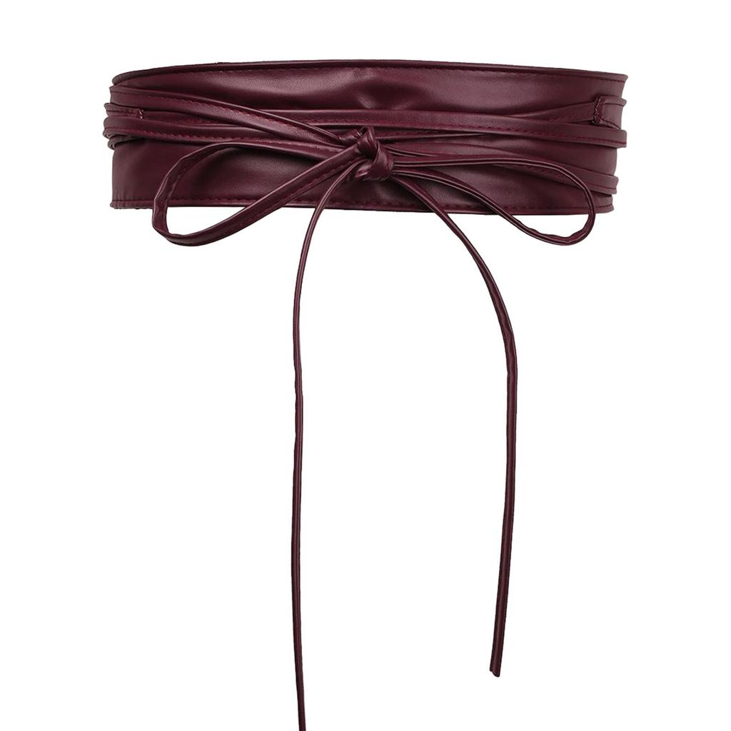Elegant Wide Waist Belt PU Leather Durable Portable for Ladies Coat Sundress