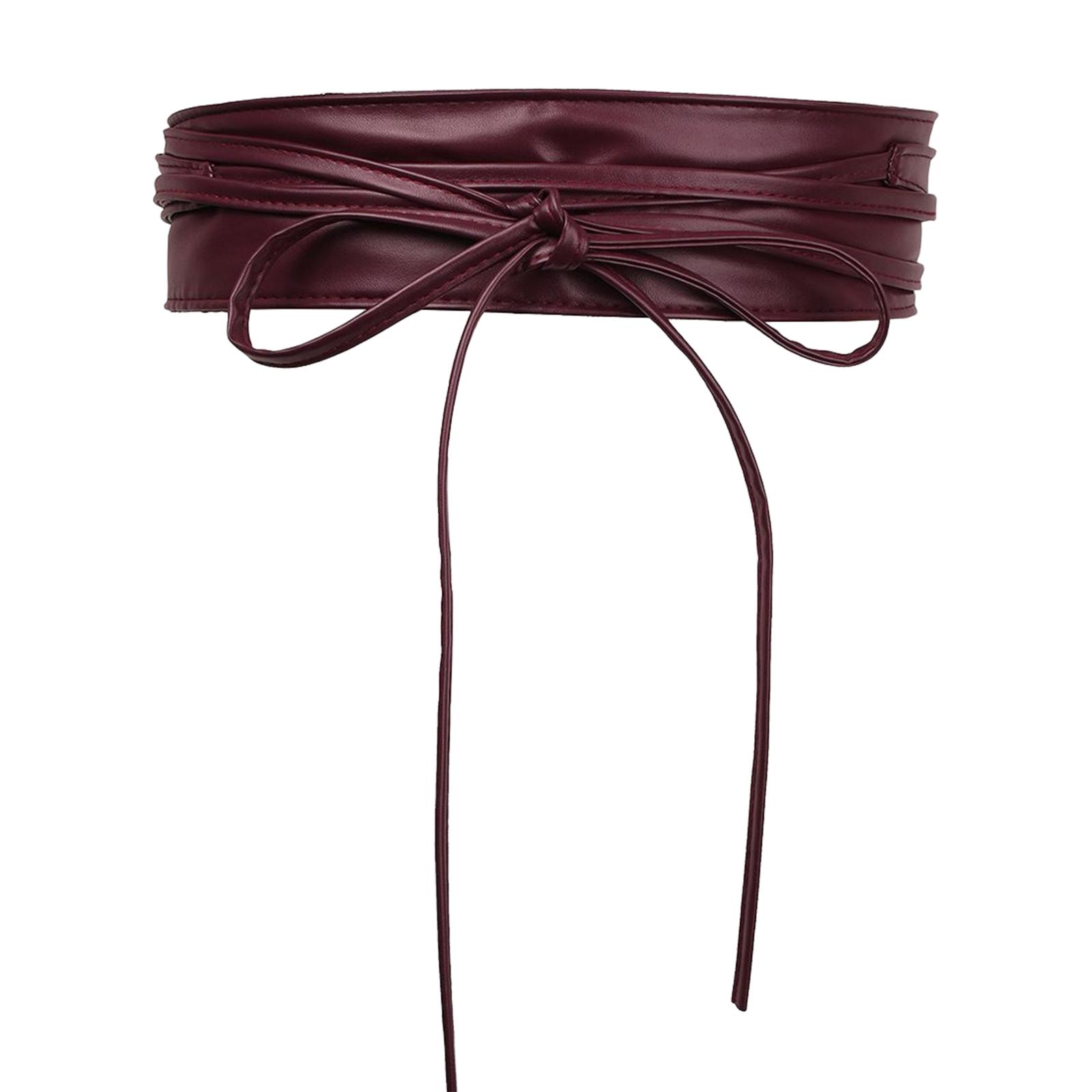 Elegant Wide Waist Belt PU Leather