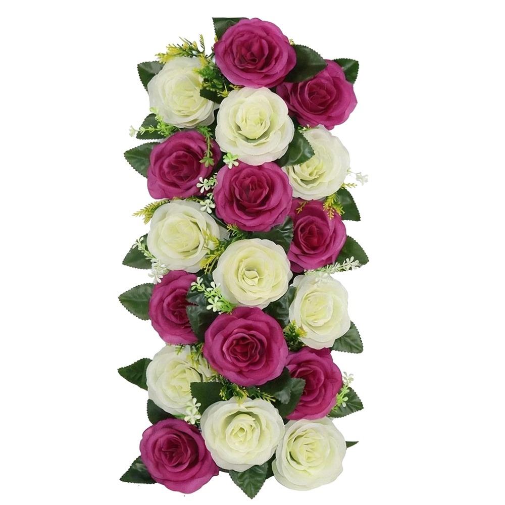 Rose Row Artificial Rose Flowers Flower Wall Shooting Prop Fake Flowers Lintel Flower Floral Decoration Wedding Arch Flower