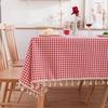 Rectangle Daisy Tablecloth with Tassel - Floral Tablecloth as Spring Decorations for The Home, Spring Summer Plaid Tablecloth for Holiday,Party Decor