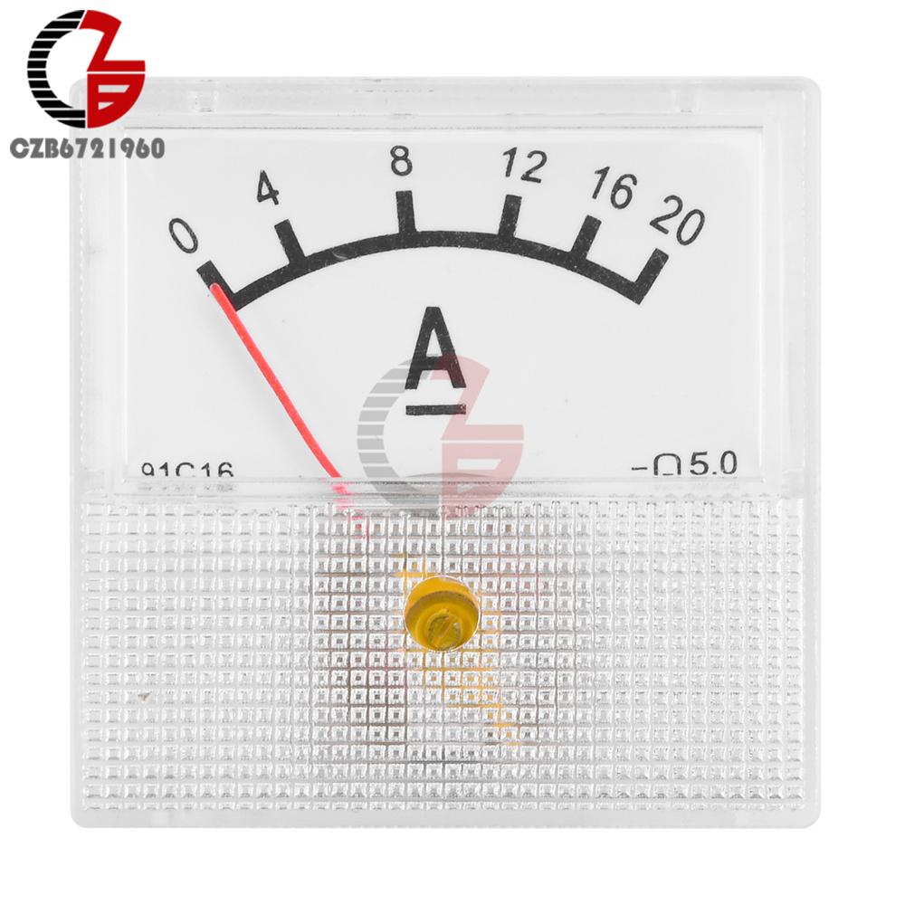 AC 0-300V DC 0-20V Voltmeter 10A 20A 30A 50A Ammeter Mini Voltage Current Meter Tester Analog Pointer Volt Ammeter Panel Meter