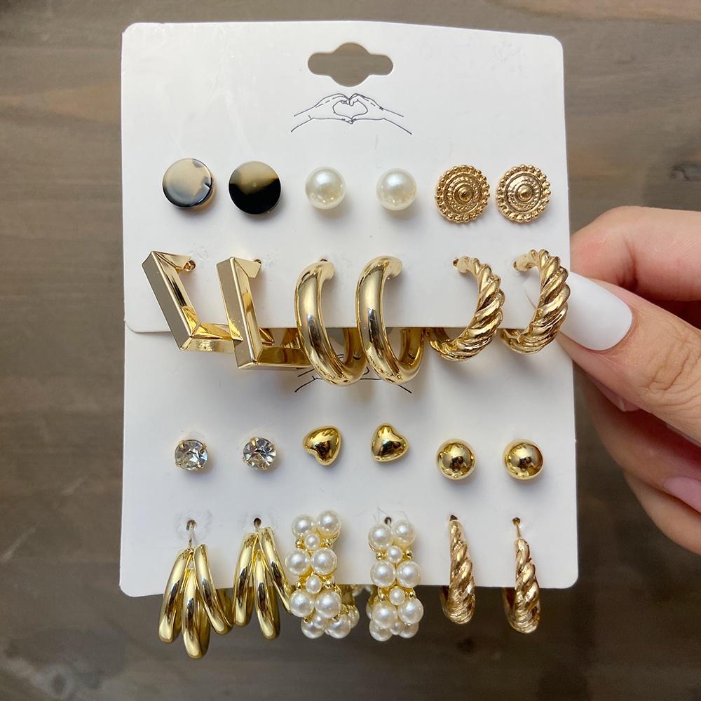 IF ME Korean Butterfly Pearl Stud Earrings Fashion Leopard Hoop Earring Women Jewelry Accessories