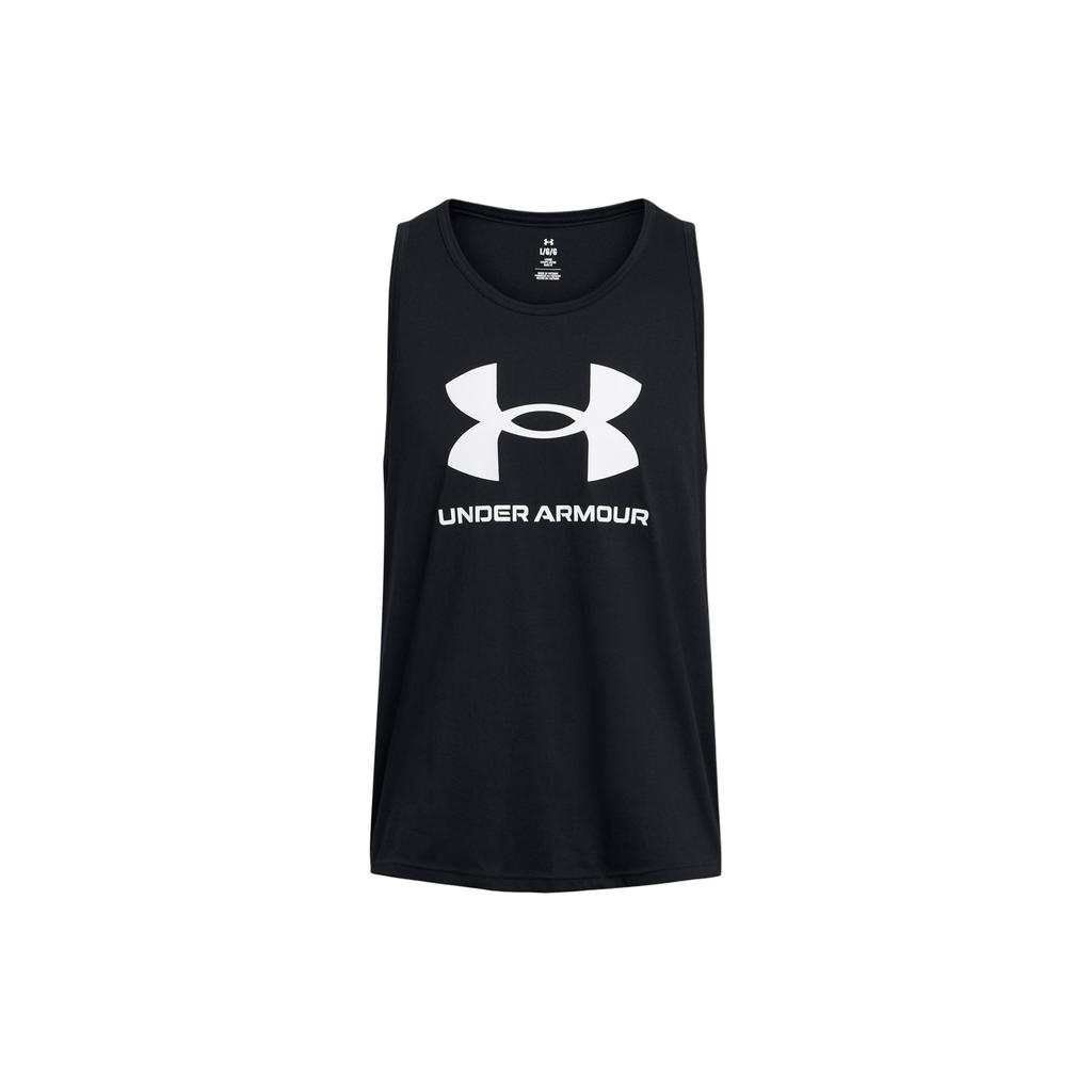 Under Armour Sportstyle Logo Print Sleeveless Hoodie Vest Men Tops Black 1382883-001