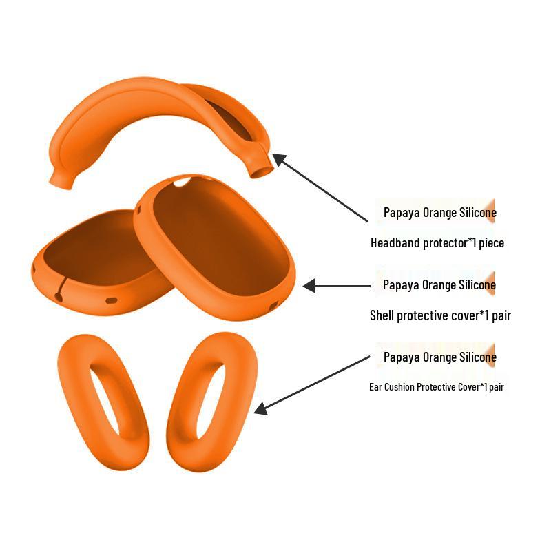 AirPods Max Silicone Protective Case: Soft Headphone Shell for Bluetooth Earphones