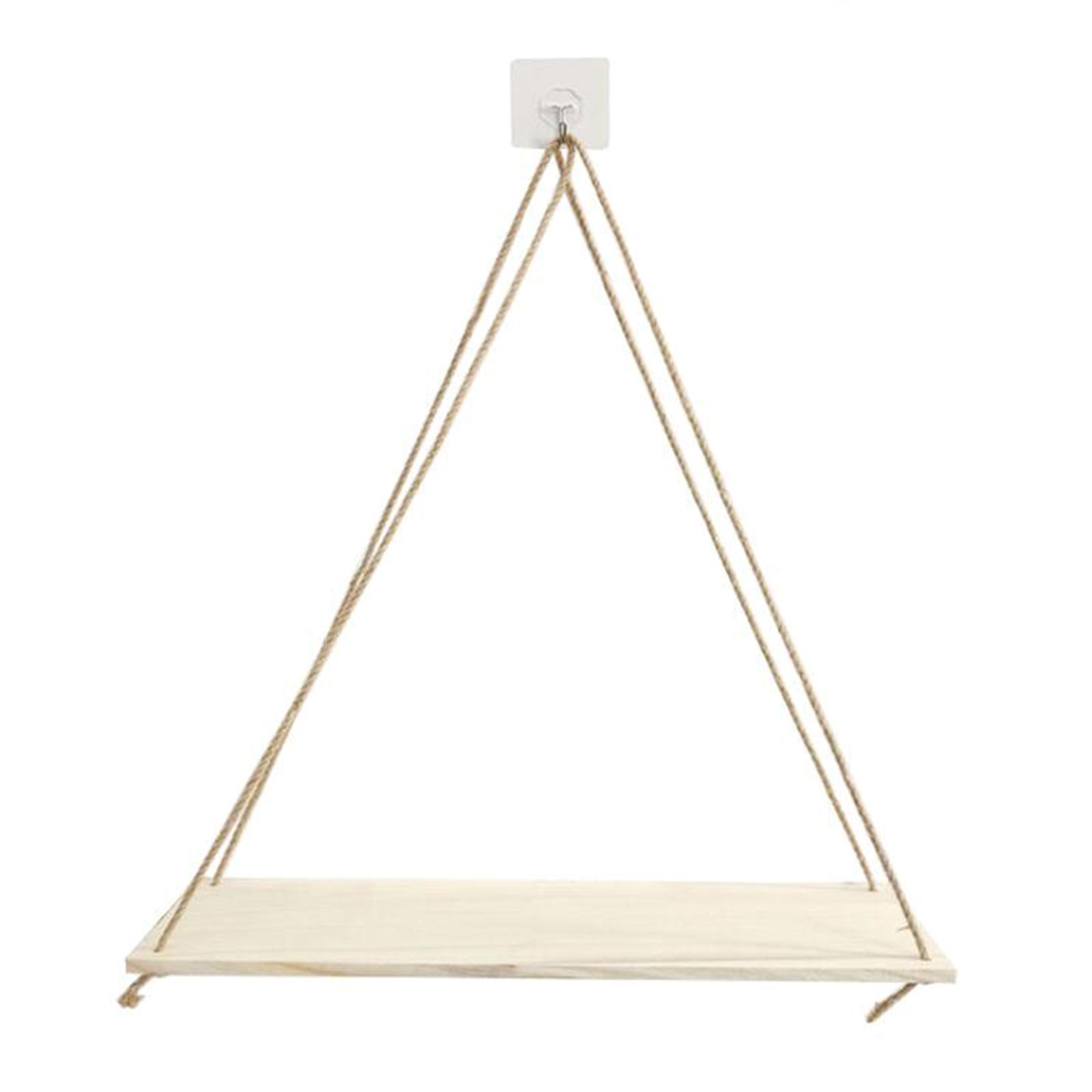 Decorative Shelves Wood Swing Hanging Rope Wall Mounted Floating Shelves Plant Flower Pot Tray Nordic Home Decorations 1