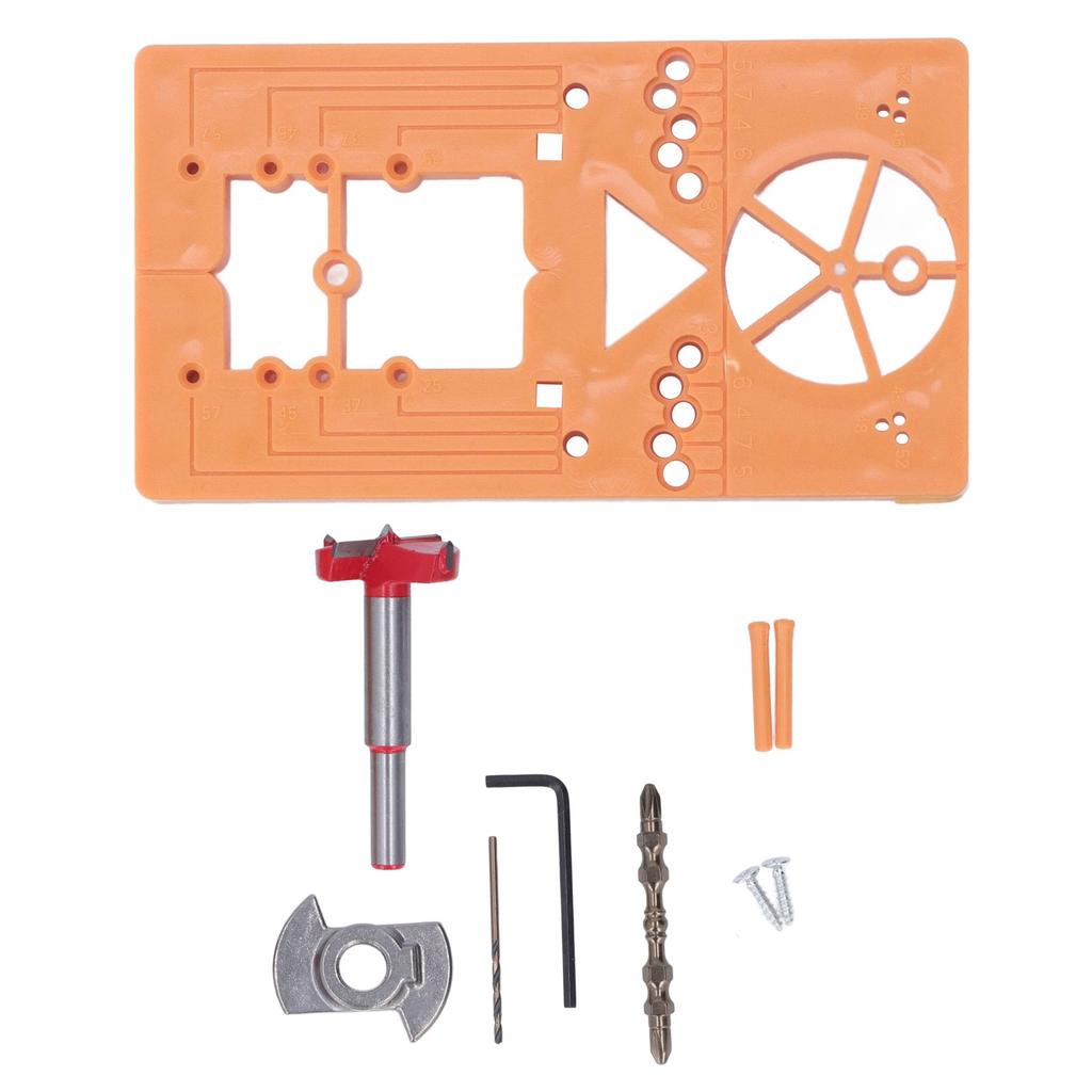 Hinge Hole Opener Alloy Steel Plastic Woodworking Hinge Hole Opener Locator for 35mm