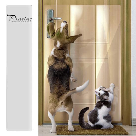 3/4-Pack Dog Scratch Door Protector Cat Anti Scratch Tape Door Panel Furniture Protector Cat Scratch Door Frame Guard for Carpet Sofa Couch Door