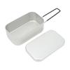 Lunch Box Steaming Rack Set Foldable Handle Aluminum Alloy Camping Bento Box for Picnic Camping