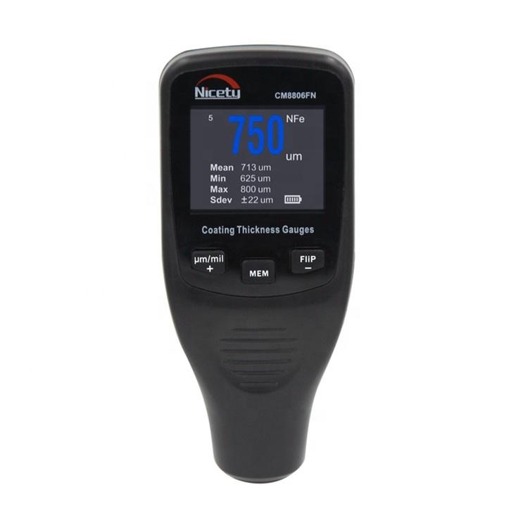 Digital Coating Thickness Gauge Meter TFT Car Body Auto Paint Coating Tester 50mil 1250um Fe NFe Measuring Tool Mil/um Backlight 50mil 1250um