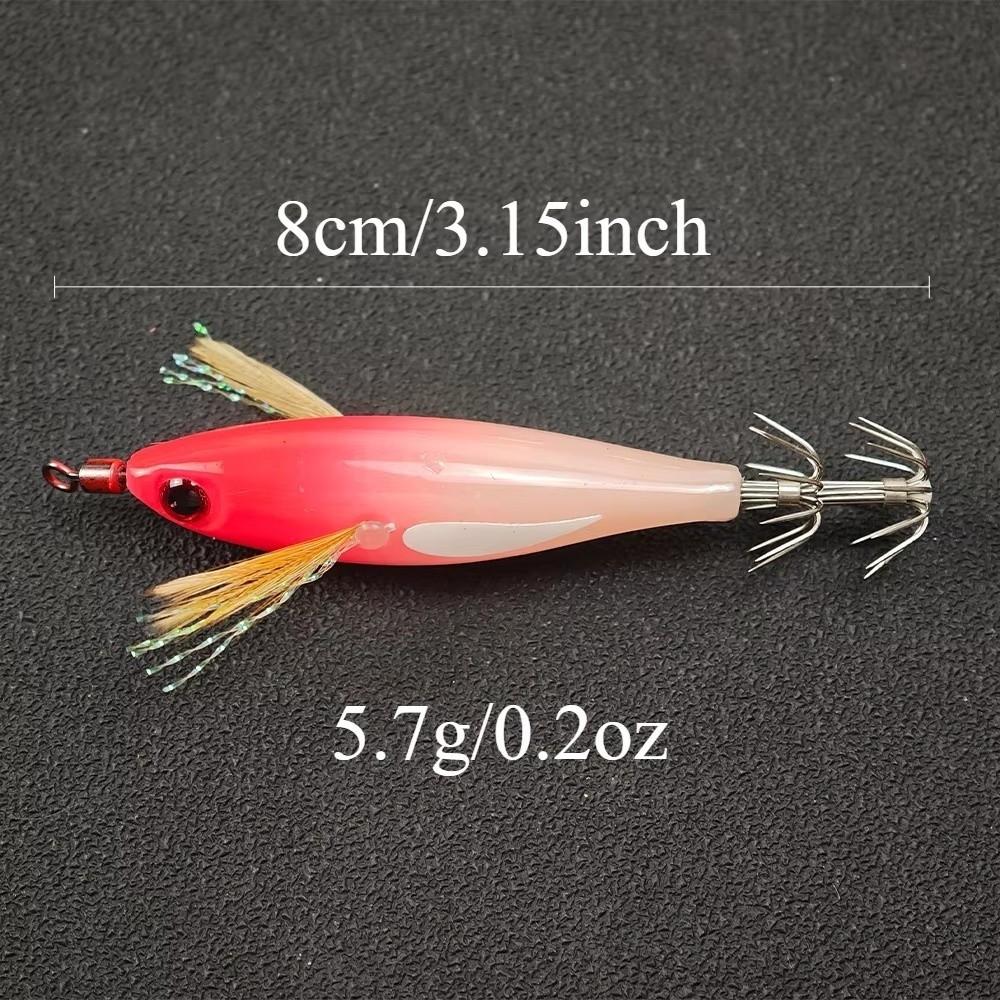 Luminous Squid Jig Horizontal Artificial Calamar Wobbler Octopus Bait  Cuttlefish Fishing