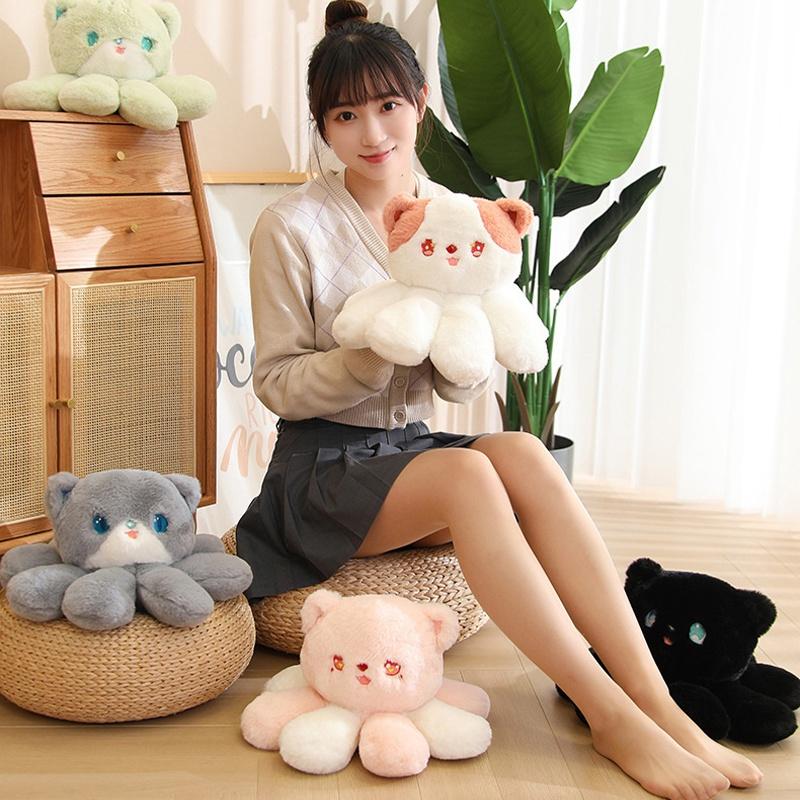 Niedliches Jellycat Katze Plüschtier Weiches Stoffkissen Oktopus Puppe Heimdeko Kindergeschenk
