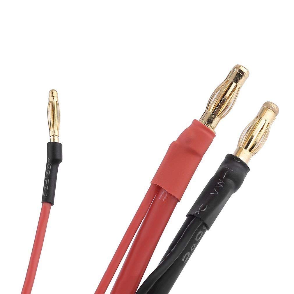 LinsyRC 2-Pack EC5 Female Connector To 4mm 4.0mm Bullet Banana Connector Plug, with 2S Lipo JST-XH Balance Plug Leads
