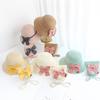 New Straw Children's Sunshade Straw Hat Lace Bow Straw Sun Hat Bag Package Set for Summer Travel