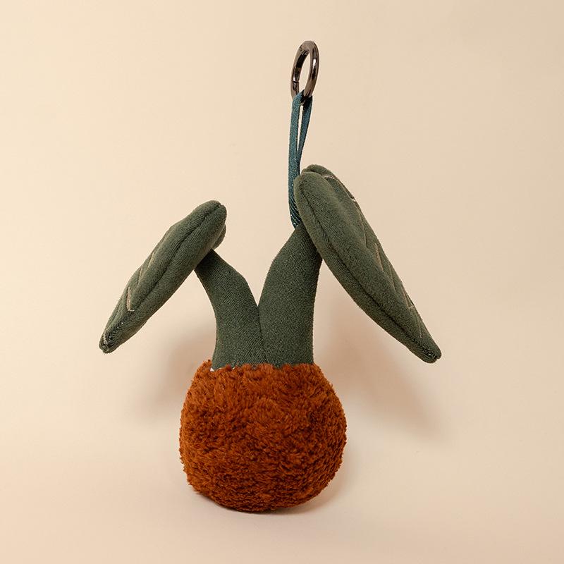 Elephant Skin Rabbit Plush Keychain: Cute Insect and Plant Series with Caterpillar and Bee Figures