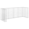 VidaXL Gabion Wall for Rubbish Bins Galvanized Steel 320x100x120 Cm