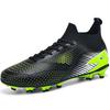 32-47 Bambini Uomo Taglia Grande Scarpe da Calcio High Top Chiodi Lunghi Outdoor Antiscivolo Scarponcini da Calcio
