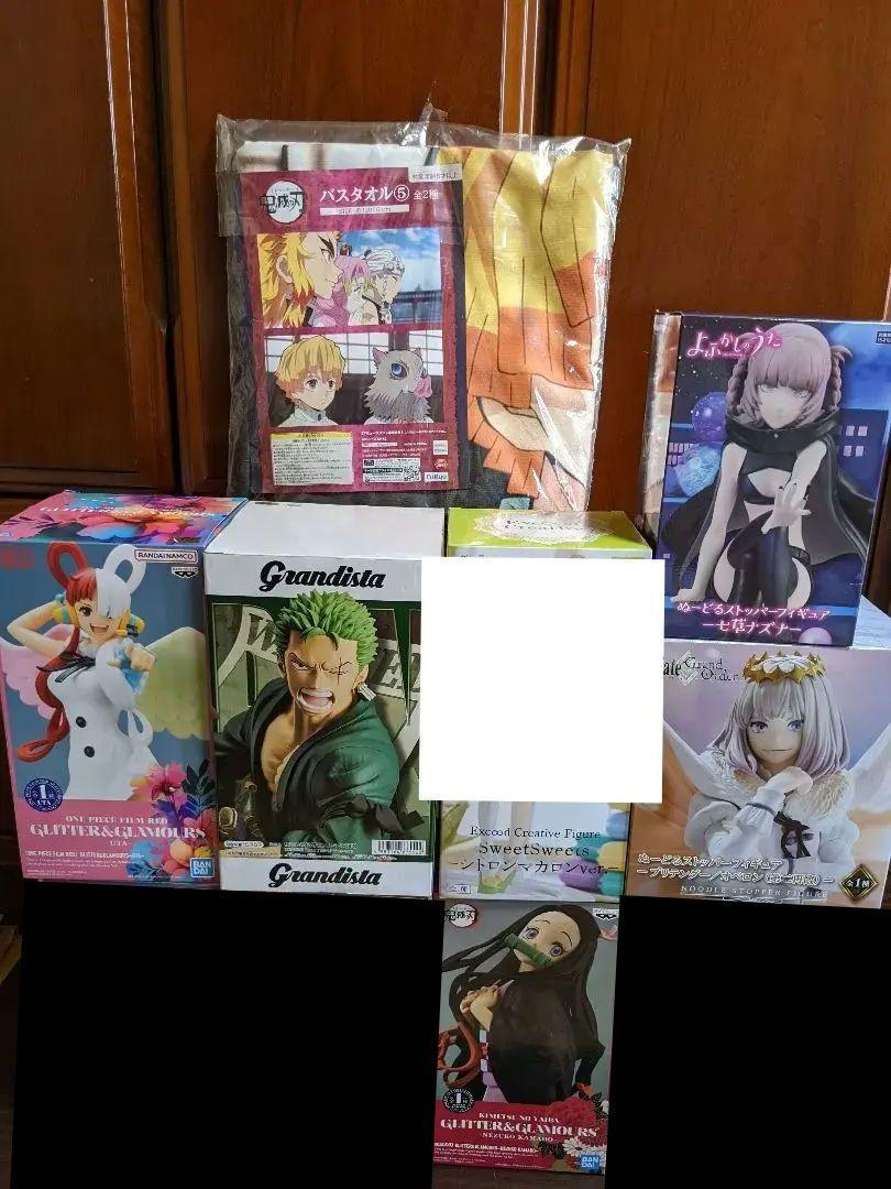 

[USED] One Piece Figure Set + Bath Towel Grandista