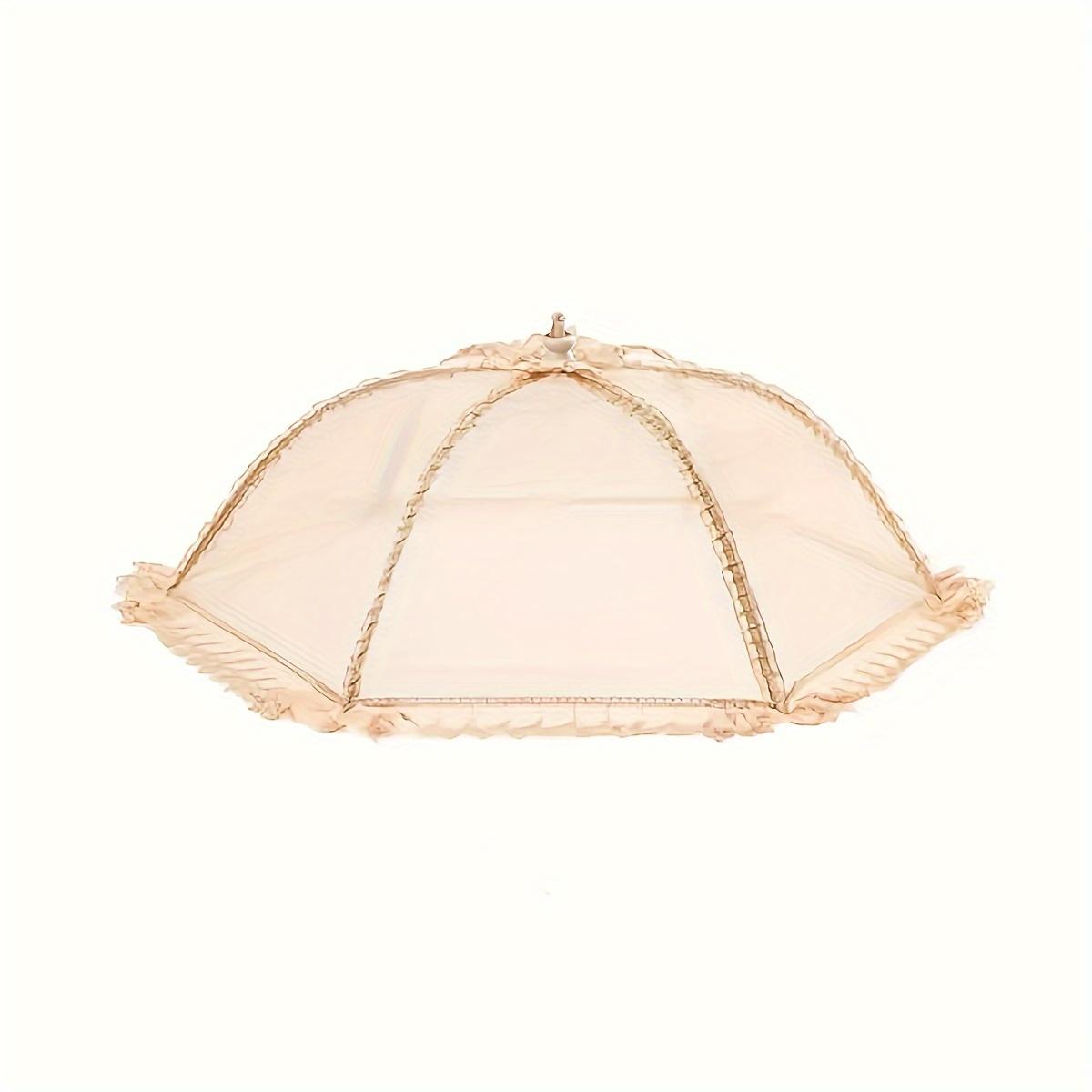 Nordic Style Golden Foldable Dish Cover Dust-Proof Fly-Proof Food Table Cover for Household