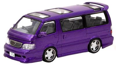 TARMACWORKS Toyota Hiace Wagon Custom Purple Produit terminé 1/64 T64R-078-PU