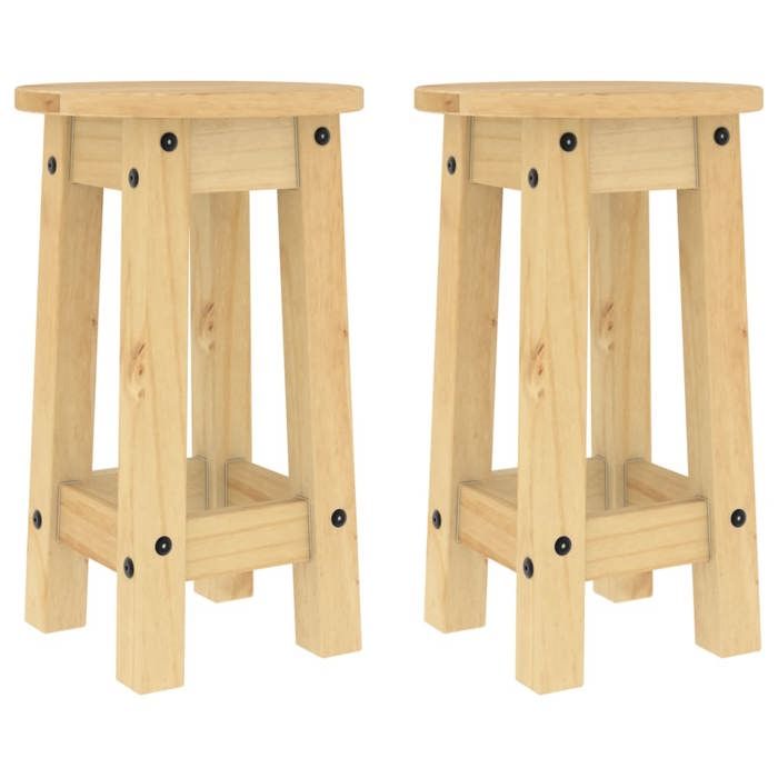 VidaXL Set of 2 Bar Stools, Pub Chair, Bistro Seat, Dining Room Kitchen Living Room Home Interior Furniture, 4005699
