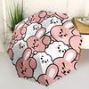 1pc BunnyPrint Automatic Open/Close Umbrella, Umbrella with cartoon Design, Portable Compact Umbrella for Men & Women, Good Holiday Gift yy2