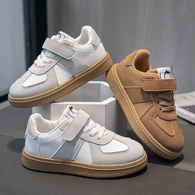 Tênis Esportivos Infantis Estilo Velcro, Tênis de Plataforma Confortáveis com Solado Plano, Lazer ao Ar Livre para Meninos, Versátil para o Dia a Dia de Meninas