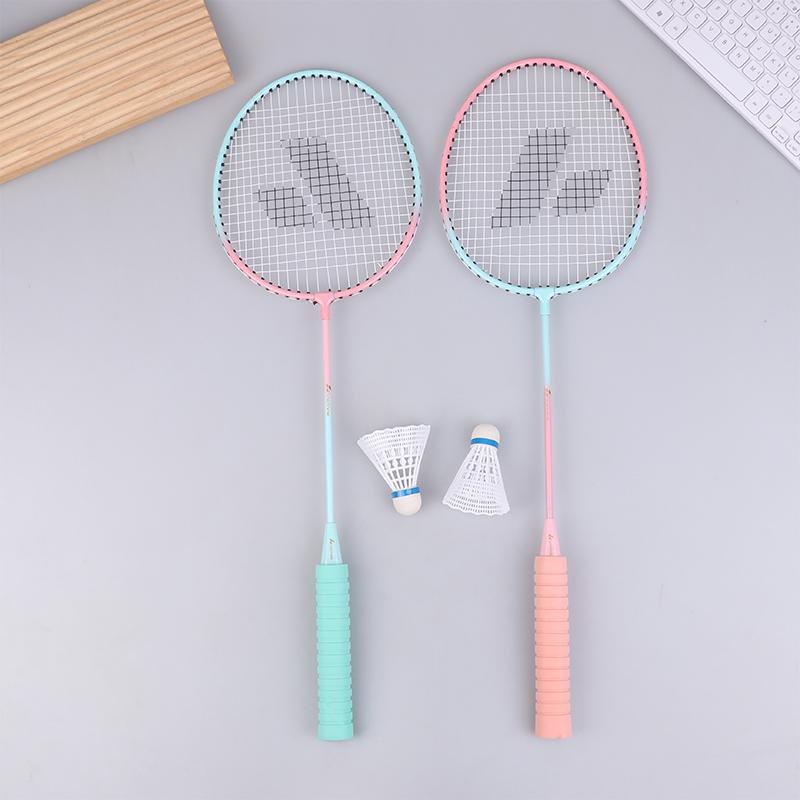 Eisenlegierung Badminton Schläger Mit 3 Nylon Federbällen/1 Tragetasche Für Anfänger Langlebiges Badminton Set Sport Fitnessgeräte