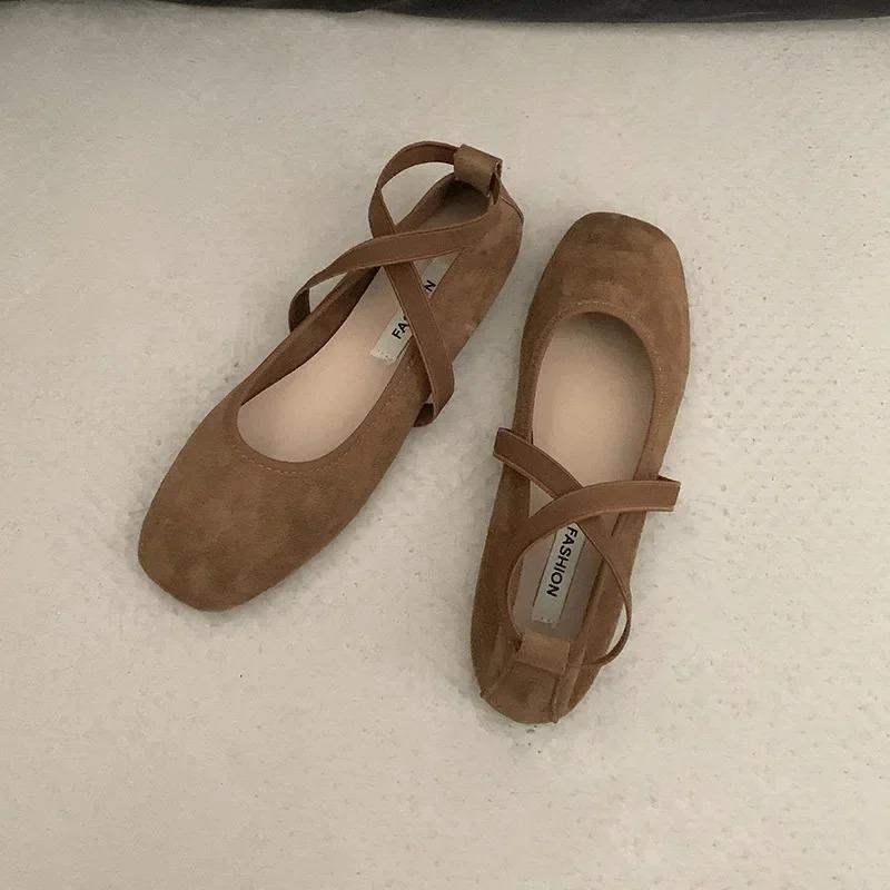 Fashion Elegant Women Fashion Shoes Pink Ballet Flat Shoes for Women 2025 New Summer Soft Bottom Mary Janes Slip On Zapatos De Mujer