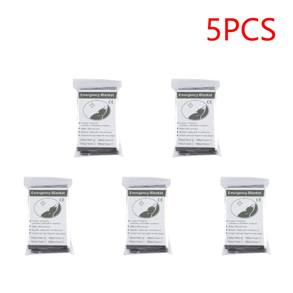 5-30 шт. Аварийное термоодеяло Складное Водонепроницаемое Ветрозащитное Солнцезащитное Спасательное одеяло Для выживания на открытом воздухе Первая помощь Туристический коврик Подкладка