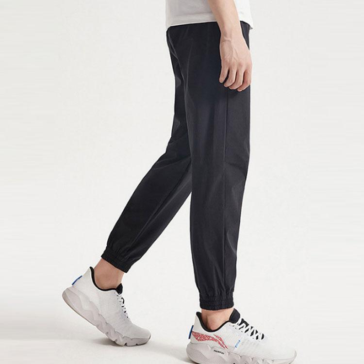 Li-Ning Quick-Drying Breathable Elastic Cuffed Ice Silk Training Knitted Sports Pants Men pants Black AYKR465-1