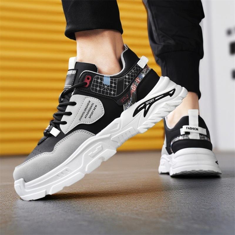 Shoes New spring casual sports shoes Teen students platform heightening dad shoes