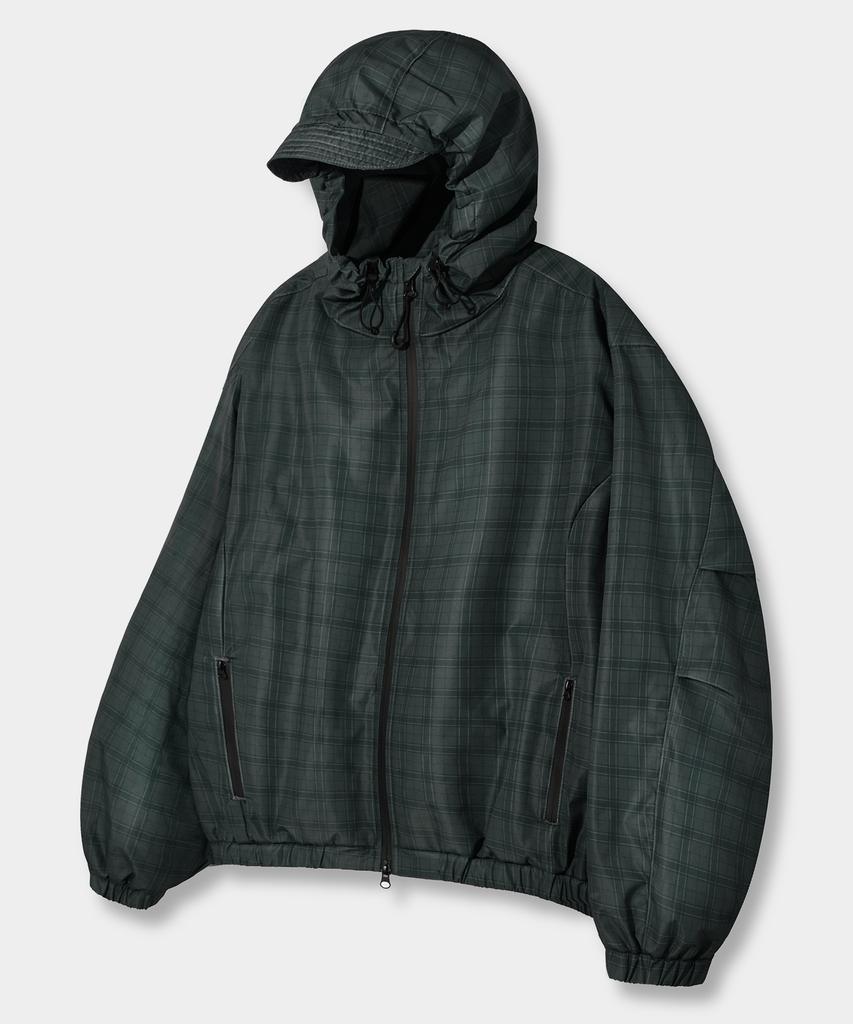 Dimitri Black 2Way Essential Check Hooded Windbreaker_3 Color