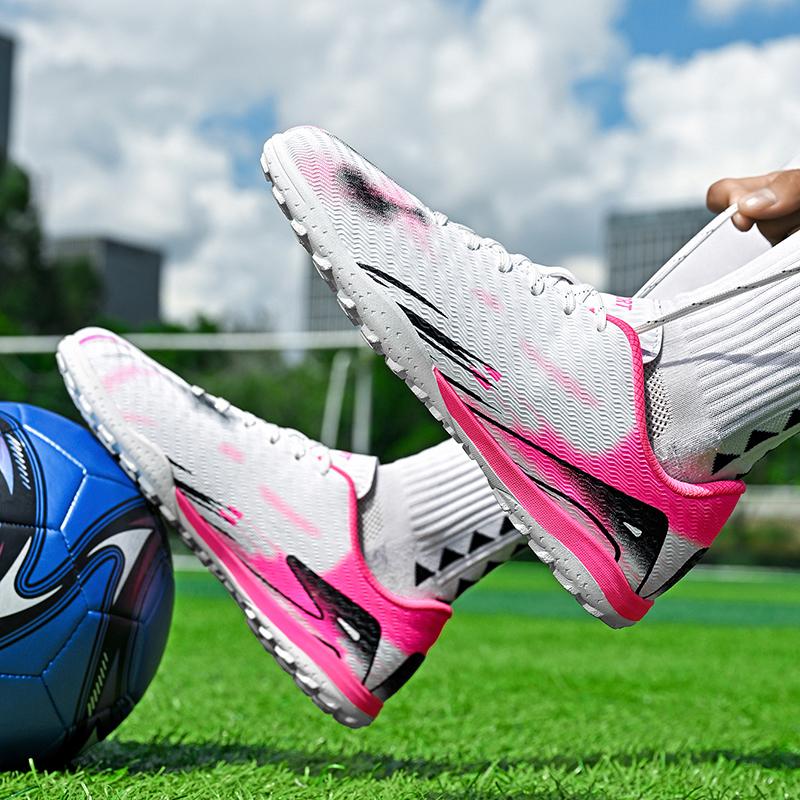 Men's Soccer Boots Turf Hightop Outdoor Indoor Football Shoes Sneaker TF Cleat Training Athletic for Youth