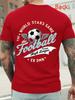 FIFA Men'S Dark Gray Soccer Graphic Tee, Made from 100%, a Comfy Casual Shirt Featuring 'THE WORLD STARS GAME' And a Soccer Ball Design