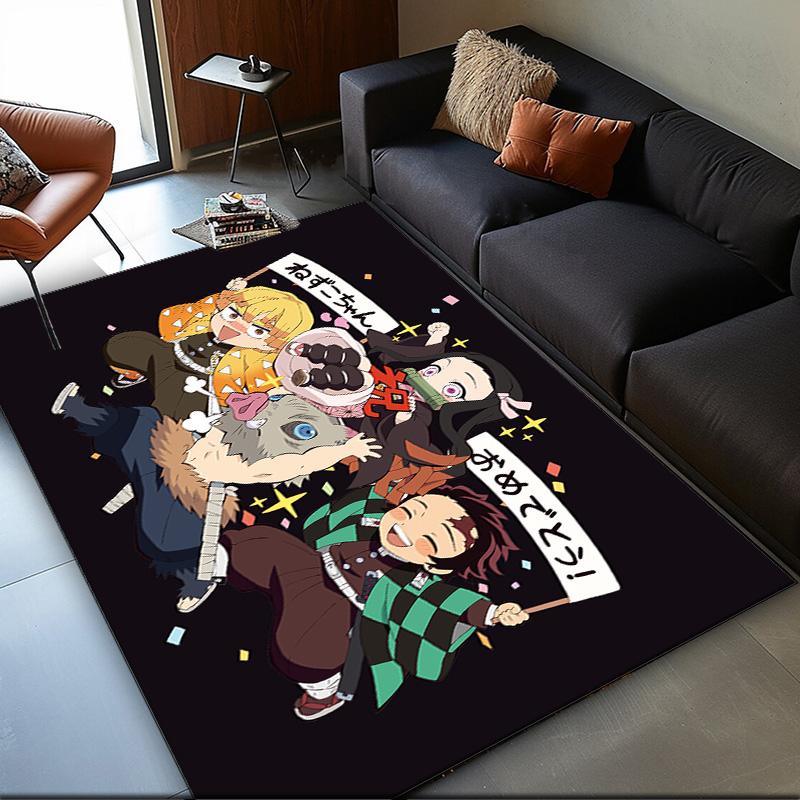 1PC rug Powerful Demon Anime Carpet, Chair Rug,Area Rug for Office Bedroom living rooms bedroom, Doormat decor Christmas fan gifts