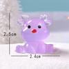 Mini Elk Miniature Figurines Cartoon Deer Statue Christmas Luminous Sitting Elk  Home Car Decor