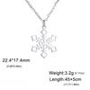 Lemegeton Christmas Snowflake Pendant Women's Necklace Fashion Stainless Steel Neckband Fashion Simple Jewelry Party Gift