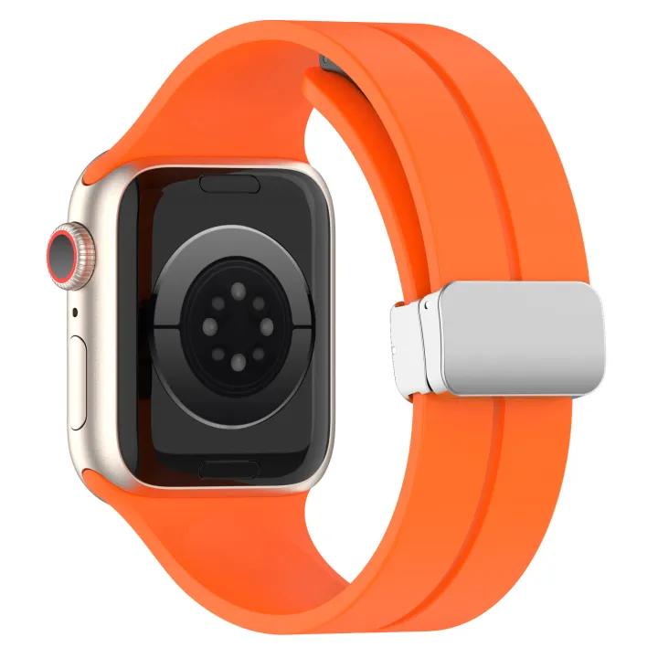 Magnetic Strap For Apple watch ultra band 49mm 45 mm Silicone Bracelet iWatch Series 7 8 se 6 5 3 44mm 45mm 40mm 41mm 42mm 38mm
