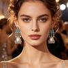 Indian-Style Ethnic Bohemian Earrings with Rhinestones and Tassels