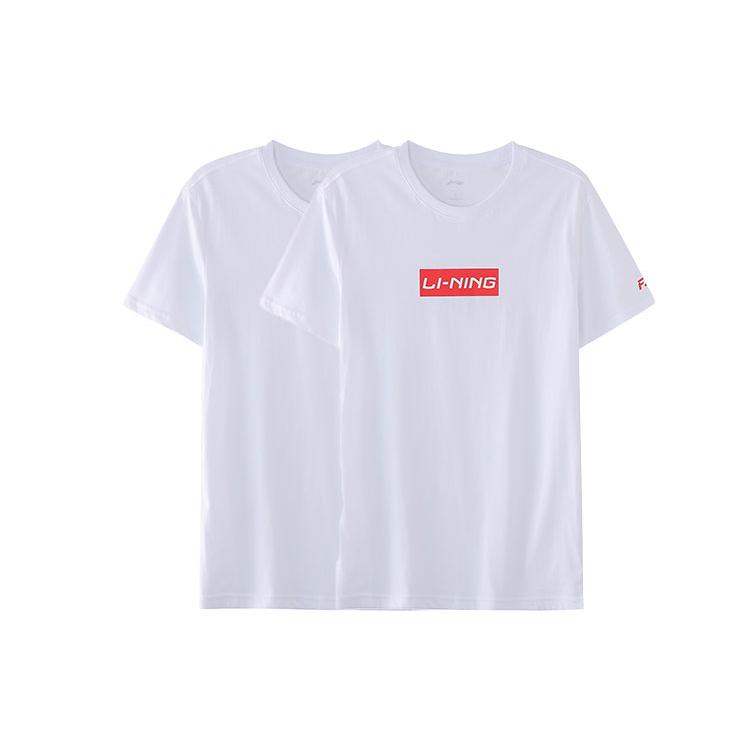 Li Ning T Shirts Unisex Crew Neck Moderate Straight Fit AHSR665-2